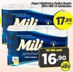 Amarelinha Supermercados Papel higienico folha dupla mili sensitive oferta
