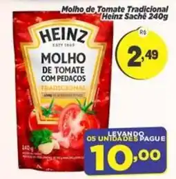 Amarelinha Supermercados molho de tomate tradicional heinz sachê oferta