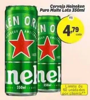 Amarelinha Supermercados Cerveja Heineken Puro Malte Lata oferta