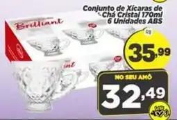 Amarelinha Supermercados Conjunto de Xícaras de Chá Cristal oferta