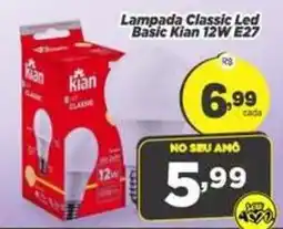 Amarelinha Supermercados Lampada Classic Led Basic Kian 12w E27 oferta
