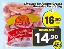 Amarelinha Supermercados Linguiça de frango grossa gonzales pacote oferta