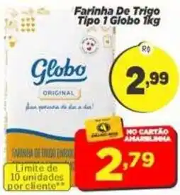 Amarelinha Supermercados Farinha de trigo tipo 1 globo oferta