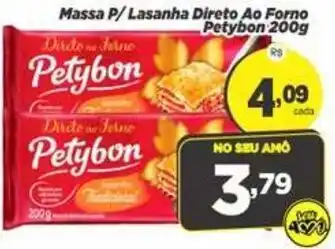 Amarelinha Supermercados Massa p/ lasanha direto ao forno petybon oferta