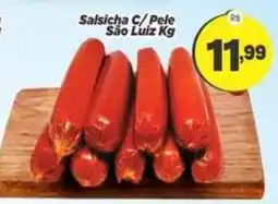 Amarelinha Supermercados Salsicha C/ Pele São Luiz Kg oferta