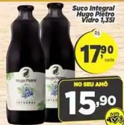 Amarelinha Supermercados Suco Integral Hugo Pietro Vidro oferta