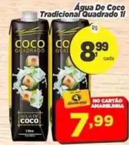 Amarelinha Supermercados Água de coco tradicional quadrado oferta