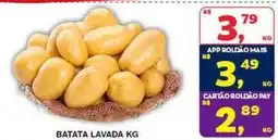 Roldão batata lavada kg oferta