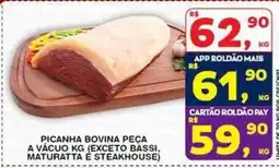 Roldão Picancha bovina peca a vacuo kg oferta
