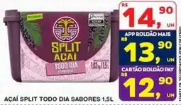 Roldão Açaí split todo dia sabores oferta