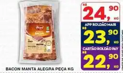 Roldão Bacon manta alegria peça kg oferta