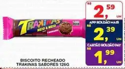 Roldão Biscoito recheado trakinas sabores oferta