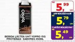 Roldão Bebida láctea uht yopro 15g proteínas sabores oferta