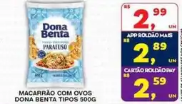 Roldão Macarrão com ovos dona benta tipos oferta