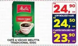 Roldão Café a vácuo melitta tradicional oferta