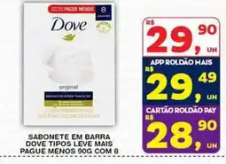 Roldão Sabonete em barra dove tipos leve mais oferta