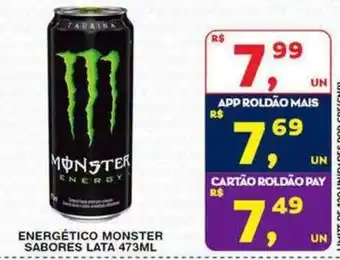 Roldão Energético monster sabores lata oferta