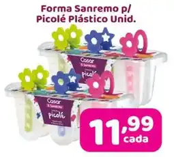 X Supermercados Forma Sanremo p/ Picolé Plástico Unid. oferta
