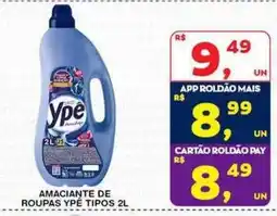 Roldão Amaciante de roupas ypê tipos 2l oferta