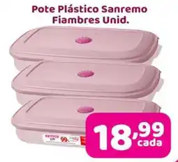 X Supermercados Pote Plástico Sanremo Fiambres Unid. oferta