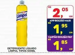 Roldão Detergente líquido limpol tipos oferta
