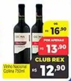 Supermercados Rex Vinho Nacional Colina oferta