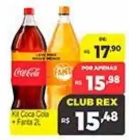 Supermercados Rex Kit coca cola e fanta 2l oferta
