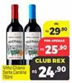 Supermercados Rex Vinho Chileno Santa Carolina oferta