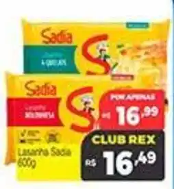Supermercados Rex Lasanha Sadia oferta