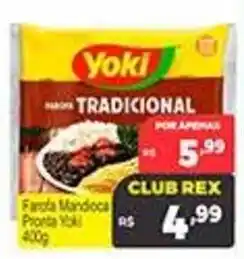 Supermercados Rex Farofa Mandioca Pronta Yoki oferta