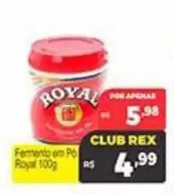 Supermercados Rex Fermento em pó royal oferta