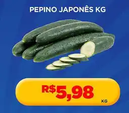 Supermercado Porecatu Pepino japonês oferta