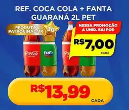 Supermercado Porecatu ref. coca cola + fanta guaraná 2l pet oferta