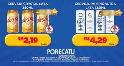 Supermercado Porecatu Cerveja crystal lata oferta