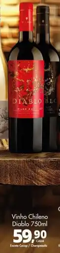Delta Supermercados Vinho chileno diablo oferta
