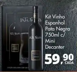 Delta Supermercados Kit Vinho Espanhol Pata Negra oferta