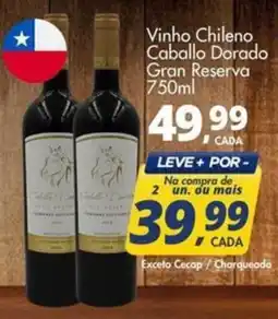 Delta Supermercados Vinho Chileno Caballo Dorado Gran Reserva oferta