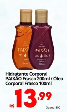 Althoff Supermercados Hidratante Corporal Paixão Frasco 200ml / Óleo Corporal Frasco 100ml oferta