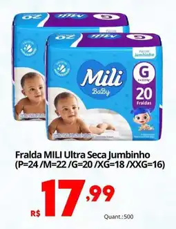 Althoff Supermercados Fralda mili ultra seca jumbinho oferta