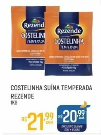 Supermercado Guará Costelinha Suina Temperada Rezende 1kg oferta