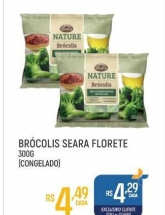 Supermercado Guará Brocolis Seara Florete 300g oferta