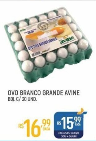 Ovo Branco Grande Avine c/30 und.