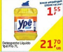 Tenda Atacado Detergente líquido ypê pro 7l oferta
