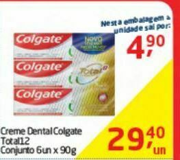 Tenda Atacado Creme dental colgate total 12 oferta