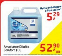 Tenda Atacado Amaciante diluído comfort 10l oferta