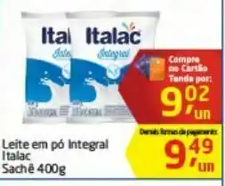 Tenda Atacado Leite em pó integral italac 400g oferta