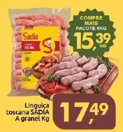 Supermercados Nori Linguiça toscana sádia a granel kg oferta