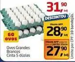 Tenda Atacado Ovos grandes brancos cinta 5 duzias oferta