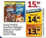 Kellogg´s - cereal matinal sucrilhos original ou sabor chocolate