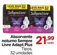 Carrefour Sempre livre - absorvente noturno adapt plus oferta